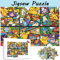 Pokemon Pikachu Jigsaw Puzzles 300/500/1000 Pieces Diy Animation Puzzles for Children Intelligence Game Toys