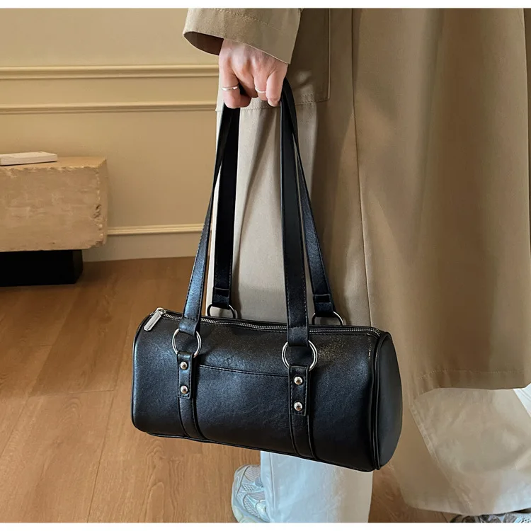 حقيبة يد كلاسيكية لعام 2025، محفظة نسائية واسعة بمقبض علوي، حقيبة كتف كروس من النهار إلى الليل، حقيبة حبال كاجوال، بسيطة #3