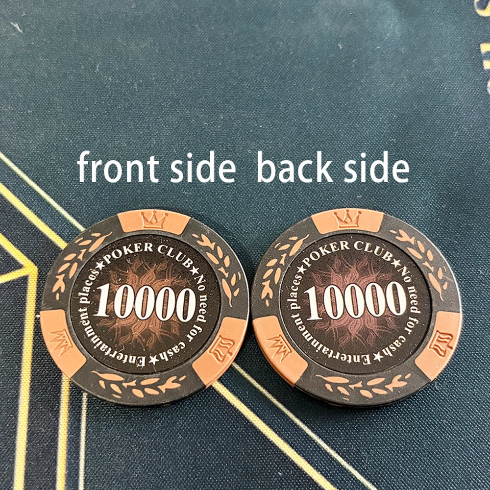 5 pcs color chips Poker game set chips Scoring Coin, Clay material Poker Club Accessories/Chips Storage Box