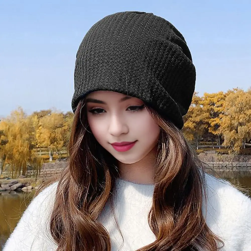 

Women Windproof Beanie Cozy Knitted Women's Beanie with Anti-slip Design for Outdoor Wear Warm Winter Hat with Thermal