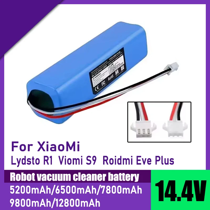 Аккумулятор 14.4V 7800mAh для пылесосов Xiaomi Lydsto R1, Viomi S9, Prosenic M7 Pro, безопасный и стабильный.