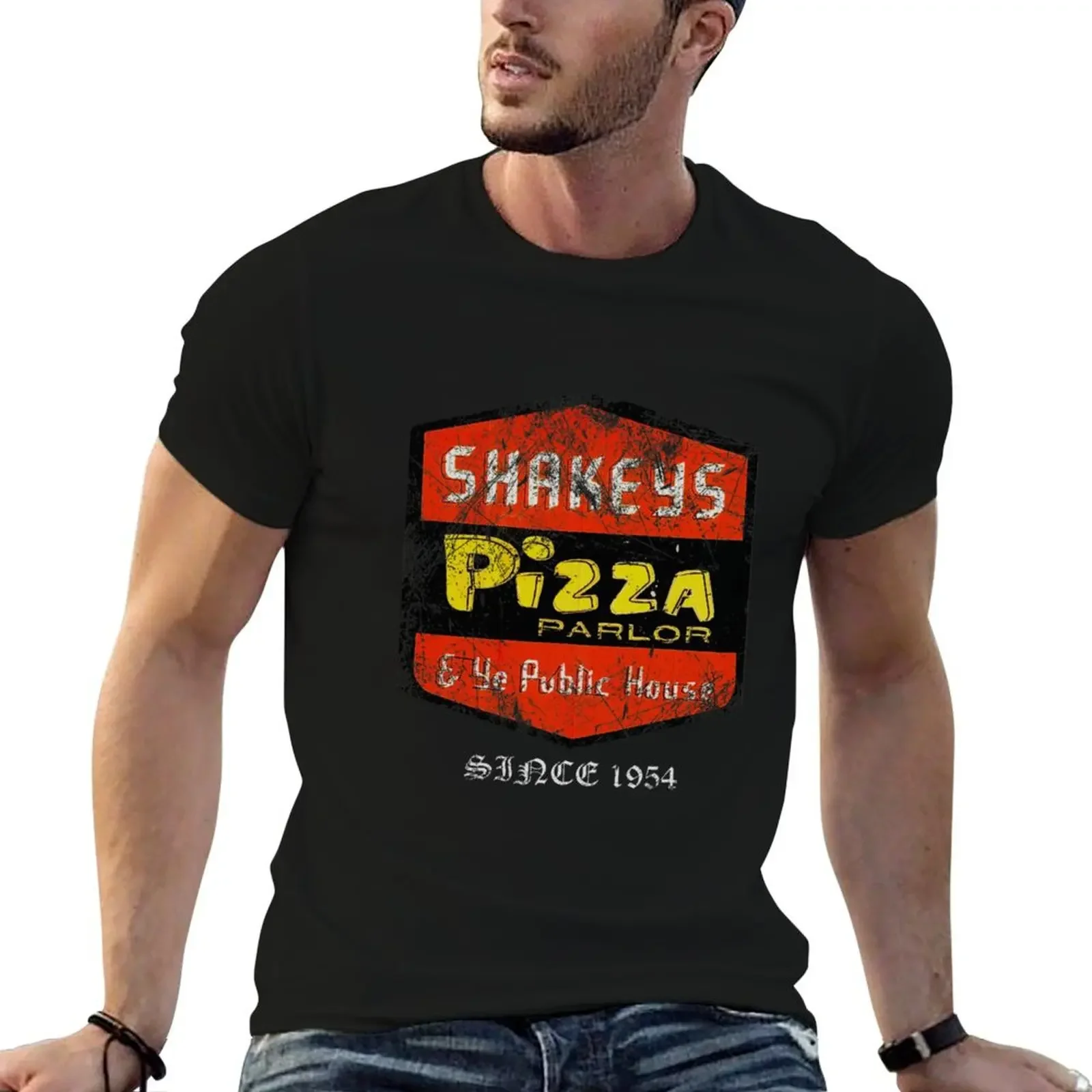 Shakeys vintage Essential T-Shirt anime customizeds tees blanks t shirt men