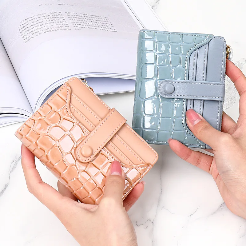 

2022 New Women Small Wallet Female Stone Pattern Zipper Coin Purses Card Holder Wallet Ladies Clutch Money Bags for Girls