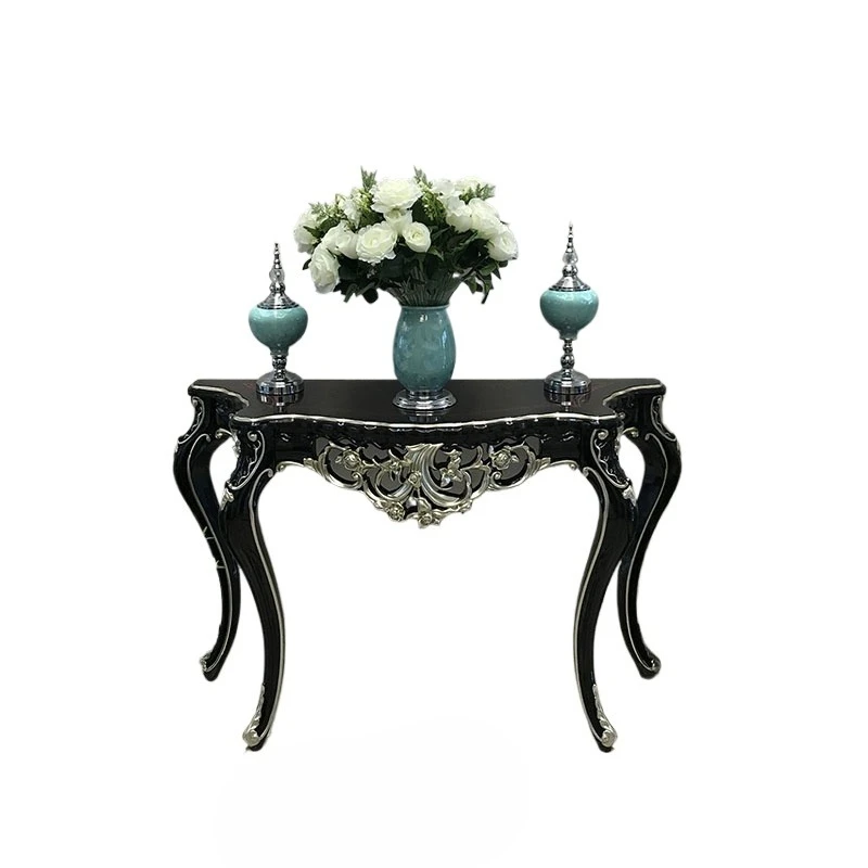 

Европейский входной стол, неоклассический шкаф из цельного дерева с резьбой по цветку, шкаф для прихожей, роскошная мебель для виллы