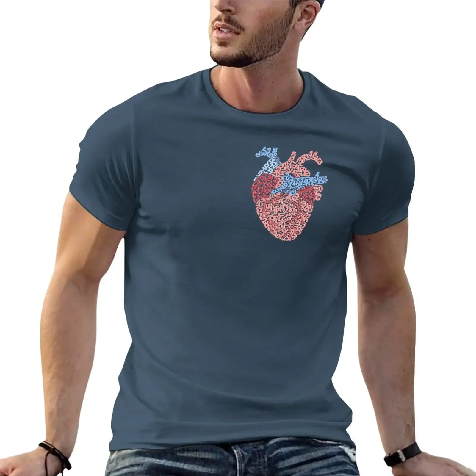 The Heart Vital Organ T-Shirt quick drying vintage Blouse plain white t shirts men