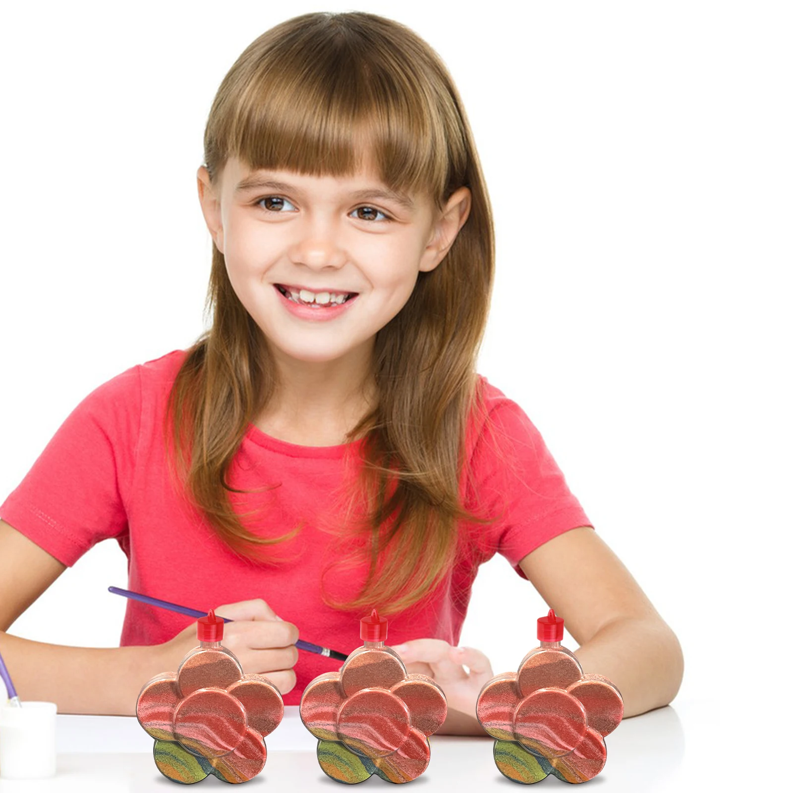 

10 шт. пластиковые бутылки для песка, прозрачные контейнеры для детей, проекты «сделай сам», принадлежности для рукоделия, цветной песочный художественный забавный комплект, вечерние сувениры