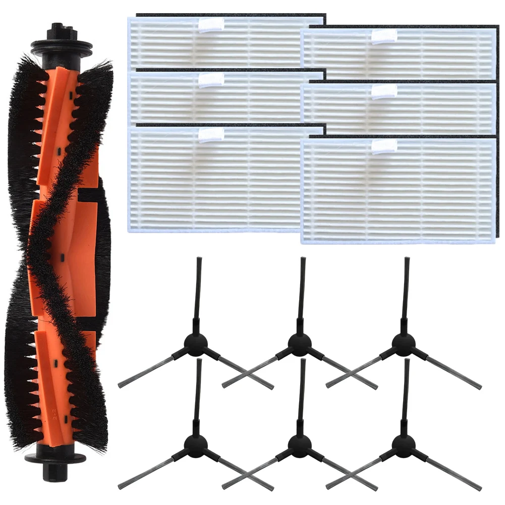 Main Roller Brush Side Brushes and Filter Assembly for uninell UR3 Robot Vacuum Cleaner to for capture Fine Particles and Debris