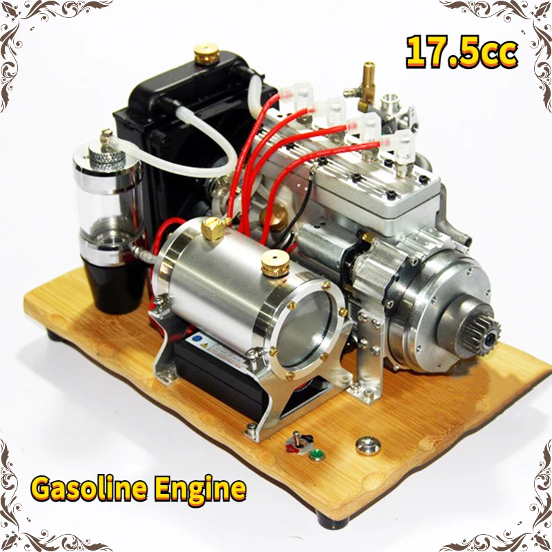 

17.5CC Inline Four Cylinder Gasoline Engine Model Water Cooling Electric Start Modified Engine Physics Experiment Toy