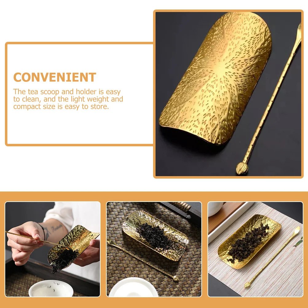 

1 set For Loose Alloy Coffee Bean Spoon Storage Holder Small Metal Scoop Accessories Dosing Tea Scoop For Loose Tea Cup