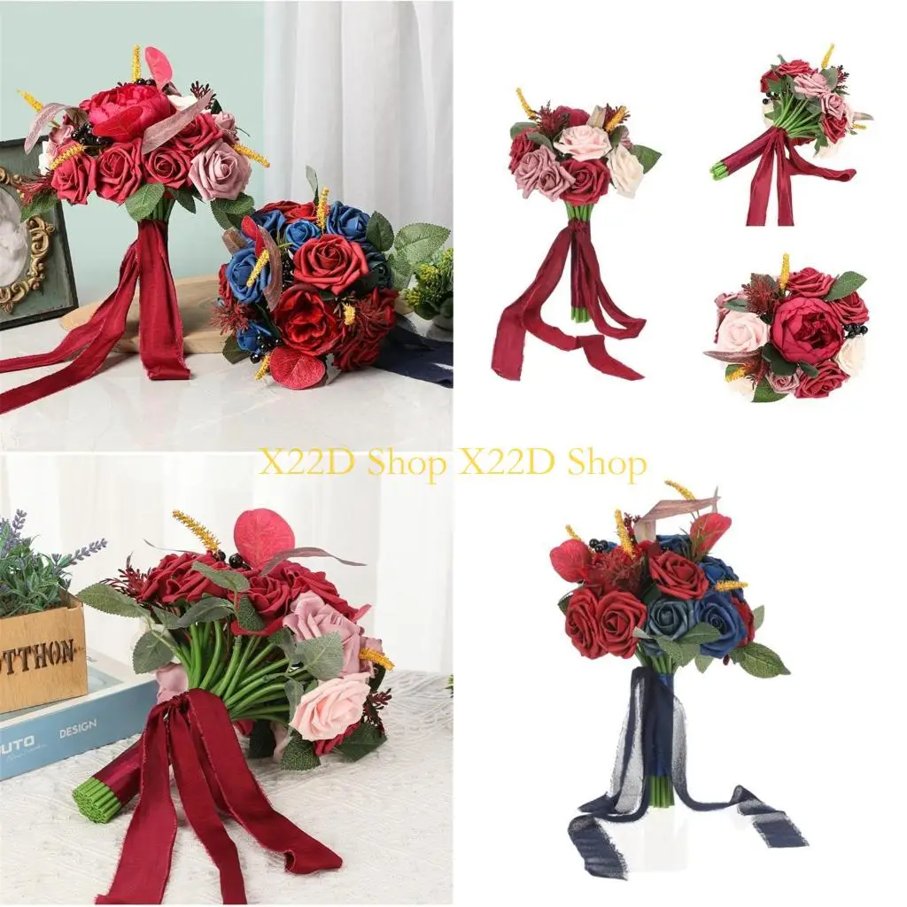 

X22D Свадебный искусственный цветочный букет украшения для невесты или подружки невесты