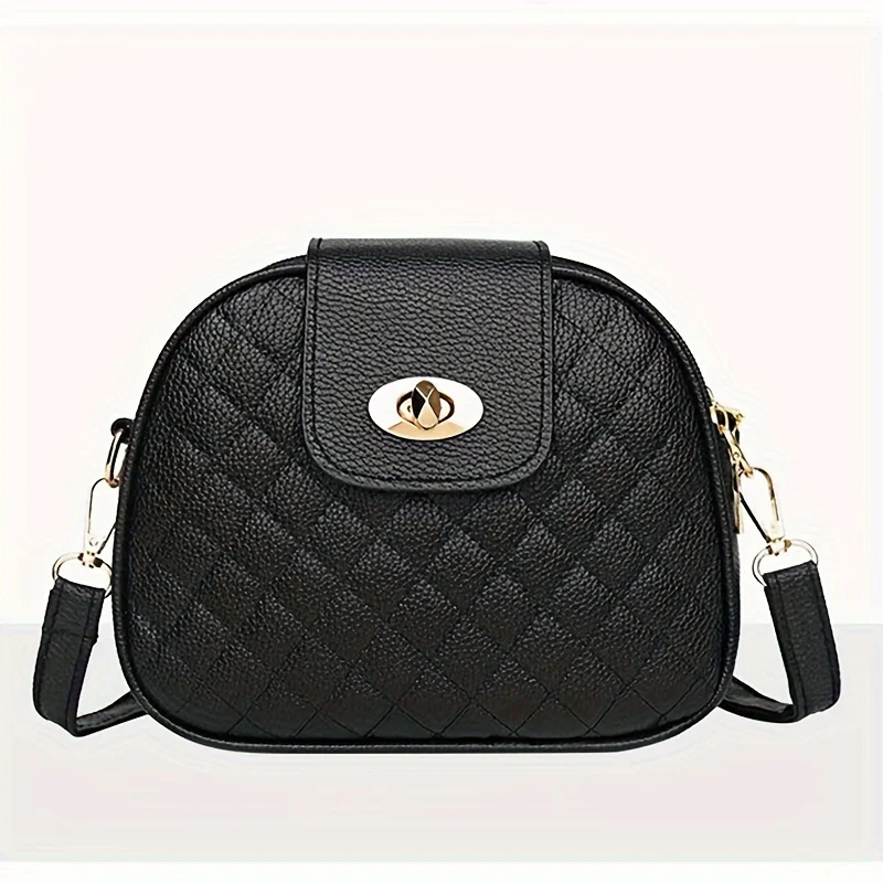 

Fashion and Versatile Diamond Grid Shoulder Bag, Ladies' Leather Multi-layer Crossbody Bags, Suitable for Commuting and Banquet