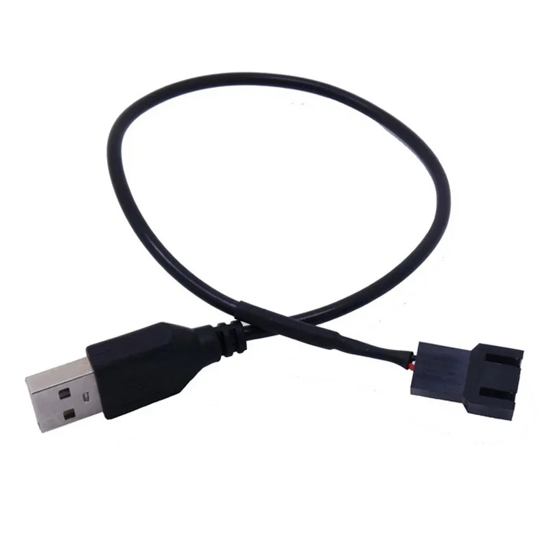 3pin or 4pin Fan To Usb Adapter Cables 4 Pin Computer Pc Fan Power Cable Connector Adapter 5v 30cm Connect pc fan usb connector