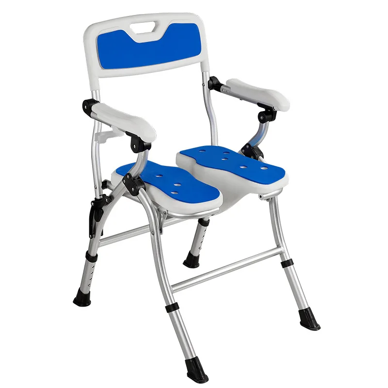 كرسي حمام قابل للطي بنقرة واحدة، مقعد حمام للحمام لكبار السن والنساء الحوامل والمعاقين، يتم رفع دش خاص غير قابل للانزلاق