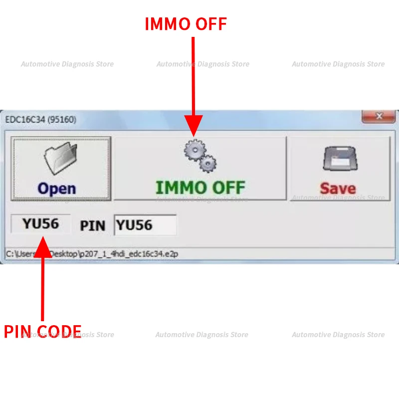 Bos-ch EDC16C34 car immo pin calculator and immo off from dump 95160
