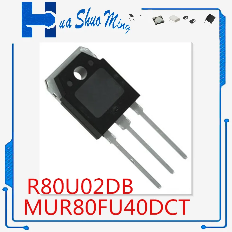 10Pcs/Lot R80U02DB  MUR80FU40DCT 80A400V TO-247