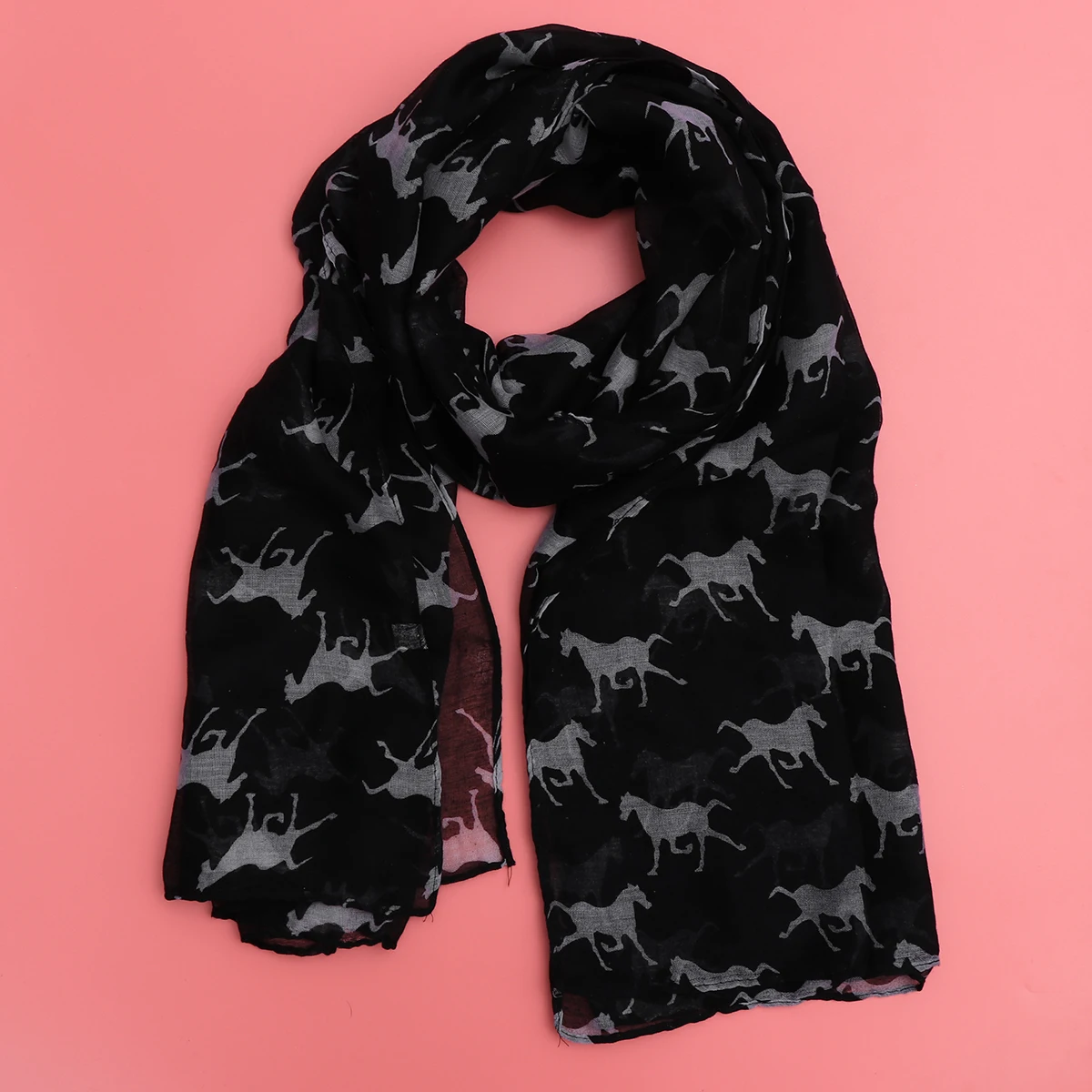 

Deer Print Scarf Voile Women Long Shawl Stole Wrap Animal Scarves Horses Lightweight Vintage Colors Everyday Occasions Seasons