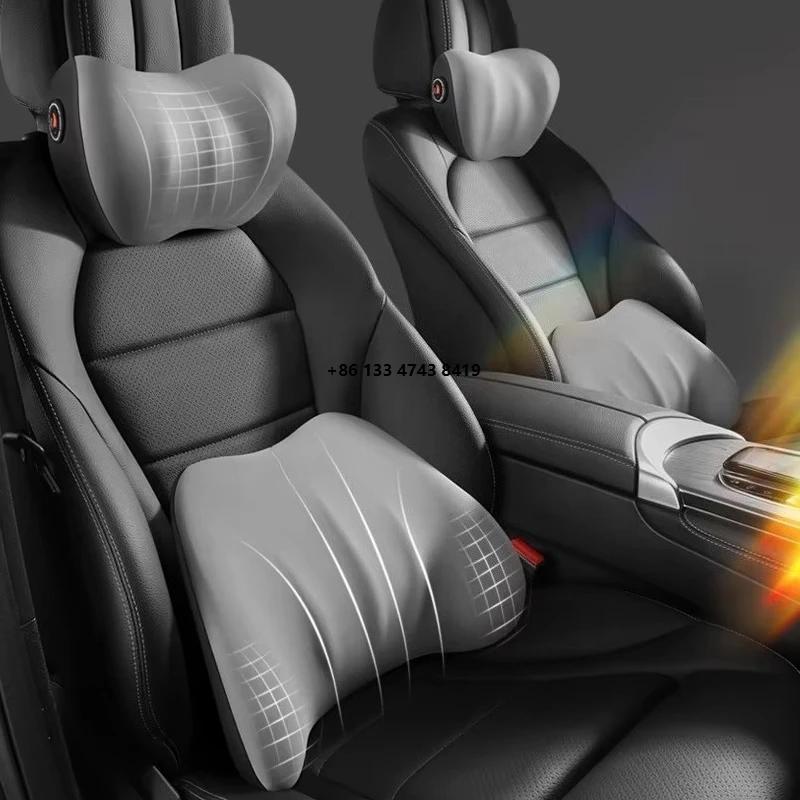 

Factory Wholesale Car Waist Support Memory Headrest PU Leather