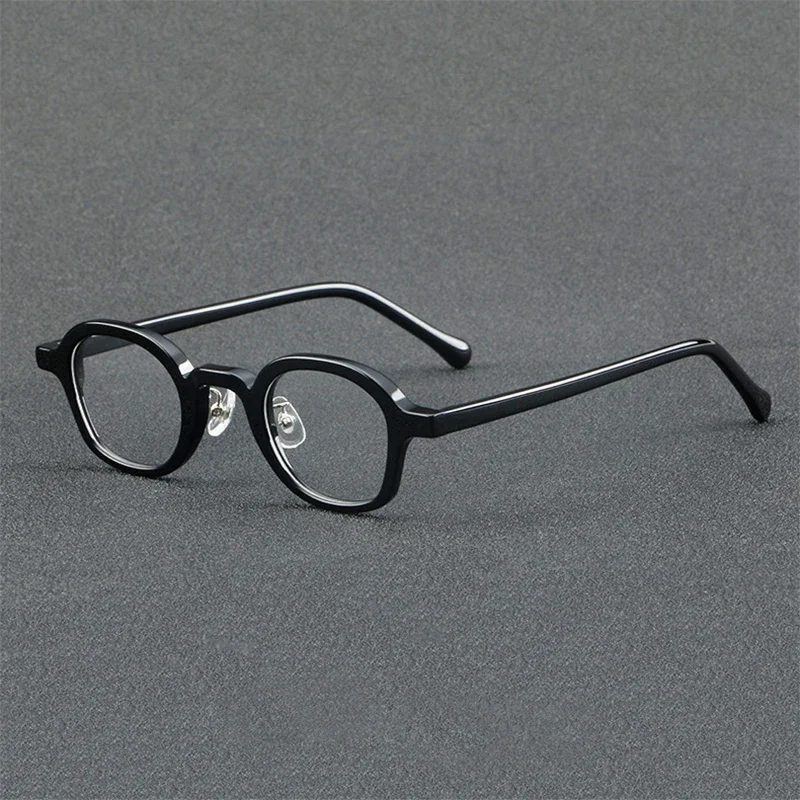 Vintage Frame Art Small Circular Frame Men's Reading Glasses High Quality Acetate Myopia Reading Optical Glasses Frame Ladies