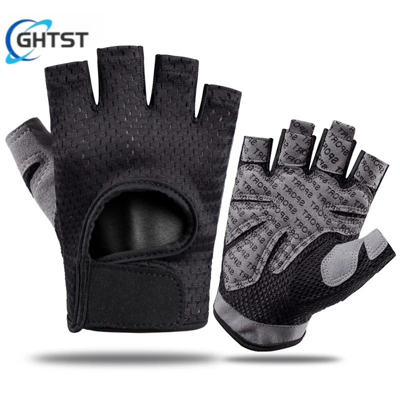 Men Women Breathable Edition Sports Gloves Guantes Shock Fitness Cycling Breathable Men Women Half Finger Gloves Bicycle