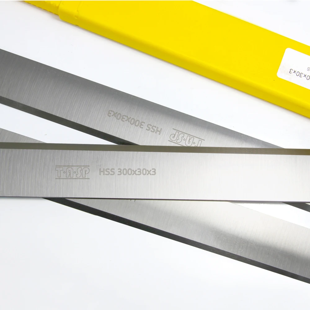 HSS 3pcs 300mm Resharpenable Thickness Planer Blades Set Jointer Knives 300 x 30 x 3 mm Woodworking Power Tool Accessories