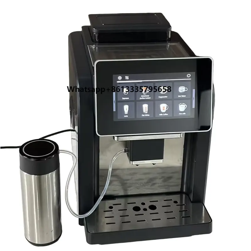 

Commercial Espress Making Electric Bean to Cup Cappuccino Coffee Machine With Milk Frothing