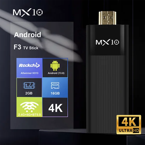 MX10-F3 Stick nuevo Android 13,0 Allwinner H313 2GB 16GB buen precio Mini Wifi BT5.0 1080P 4K TV 2G + 16G TV stick box