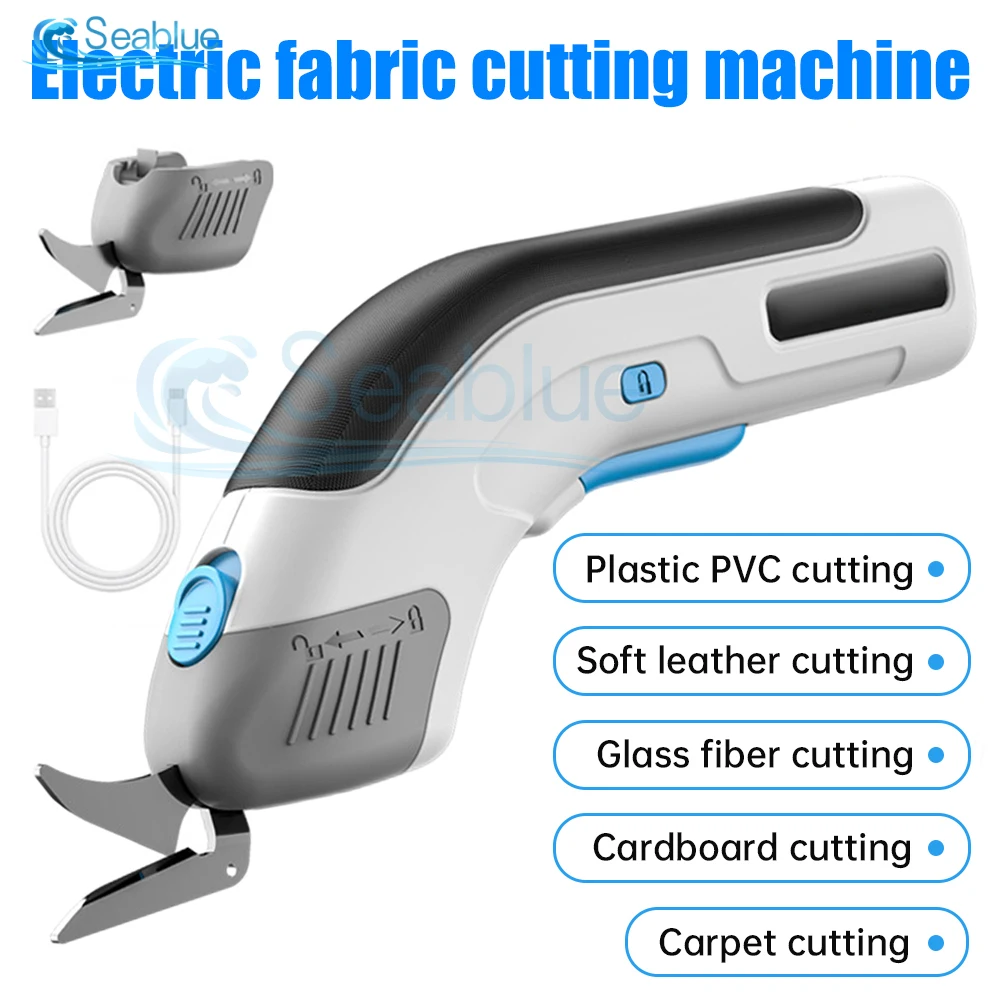 

3.6V Multifunctional Electric Scissors Fabric Cutting Machine Leather Scissors With Tungsten Steel Blades USB Rechargeable Tool