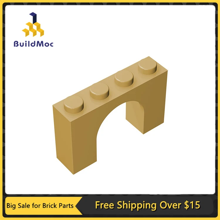 10Pcs MOC Parts 6182 Brick Arch 1 x 4 x 2 Compatible DIY Assmble Building Blocks Particle Kid Puzzle Brain Toy Gift