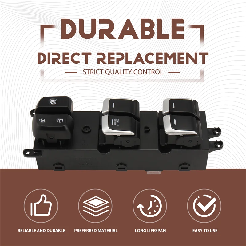 CJSD-93570-B2100CA 93570-B2110-CA Finestra Interruttore di Controllo Principale Per KIA SOUL 2014-2019 Finestra di Alimentazione Interruttore di Controllo Principale