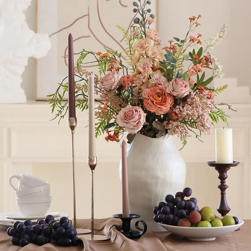 

Американский букет из сухоцветов для декора гостиной, высококачественные бионические искусственные цветы, имитация цветов, легкая роскошь