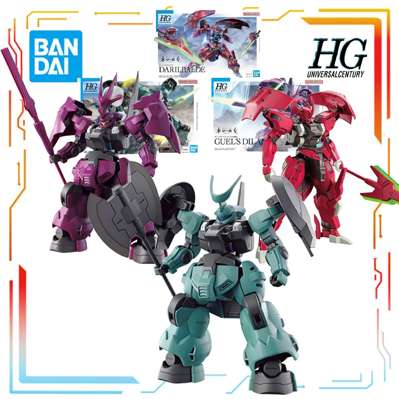 

Authentic Straight Hair Bandai Original Mercury Witch HG Series Dilanza Action Figure Assembly Model Toys Model Gifts for Boys