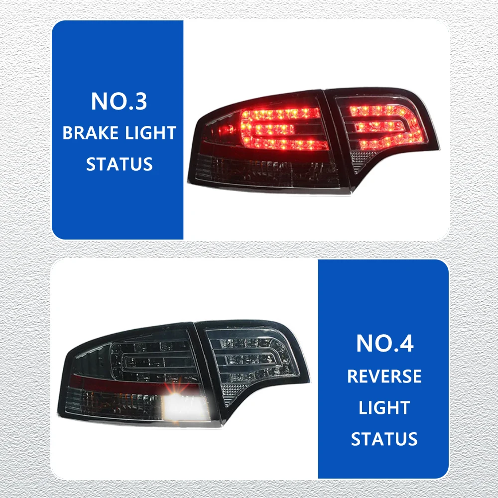 البوب LED أضواء خلفية لأودي A4 B7 2005-2008 نمط جديد كامل Led DRL سيارة المصابيح الخلفية الجمعية إشارة الملحقات تعديل مصباح