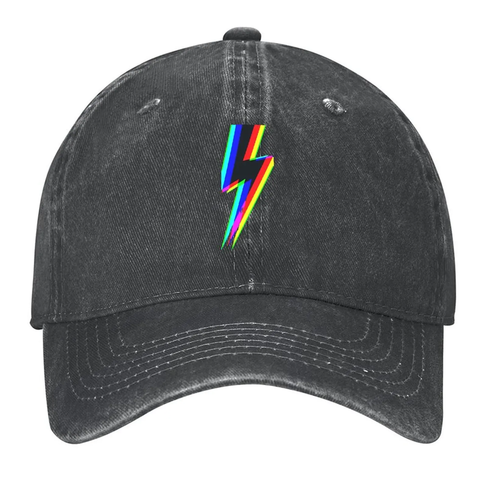 

Trippy lightening bolt Baseball Cap Sunscreen sailor cap for men birthday New Hat Women Beach Fashion Men's