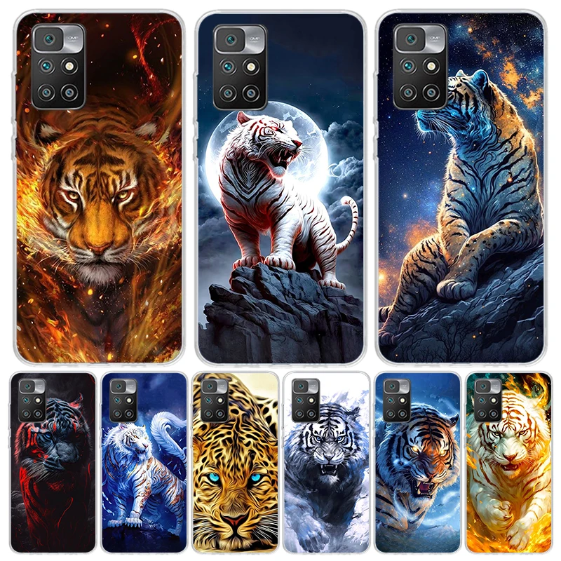 Ferocious Tiger Animal Phone Case For Xiaomi 12C 12 10C 10 10A 9C 9 9A 9T 8A 8 7A 7 6A 6 Pro S2 K70 K60 K40 K20 Art Coque Capa