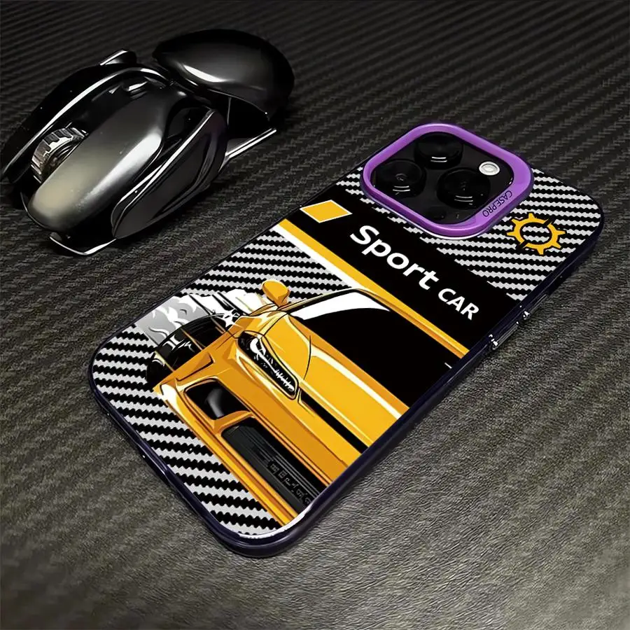 Car Cool Phone Case for iPhone 12 Pro 16 15 Plus XR 13 XS Max 14 Pro X 11 Pro Max 11 Pro TPU Back Soft Cover