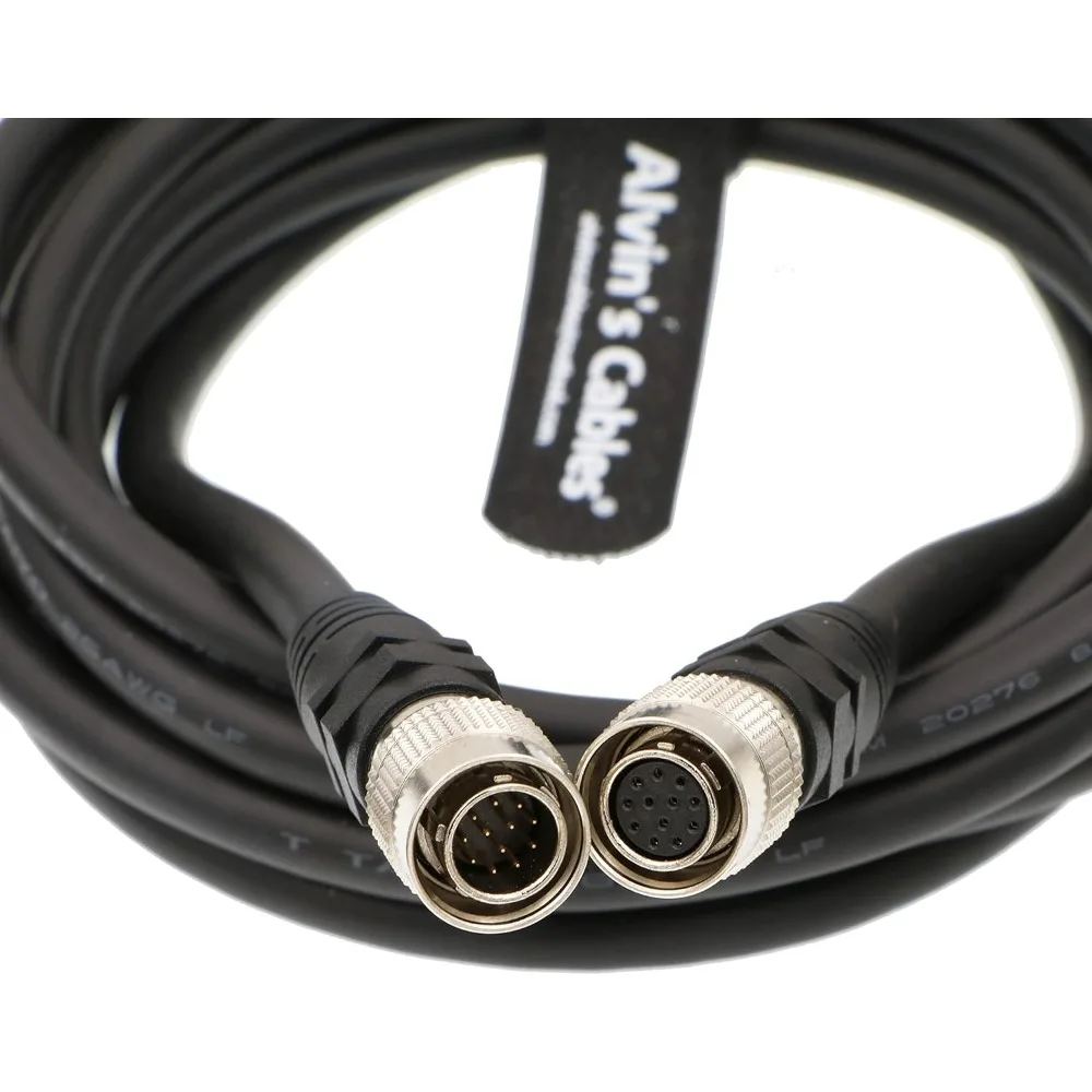 Alvin’s Cables Hirose 12 Pin Male to Female High Flex Shielded Cable for Sony CCD Hitachi Industrial Vision Cameras 3M|9.84ft
