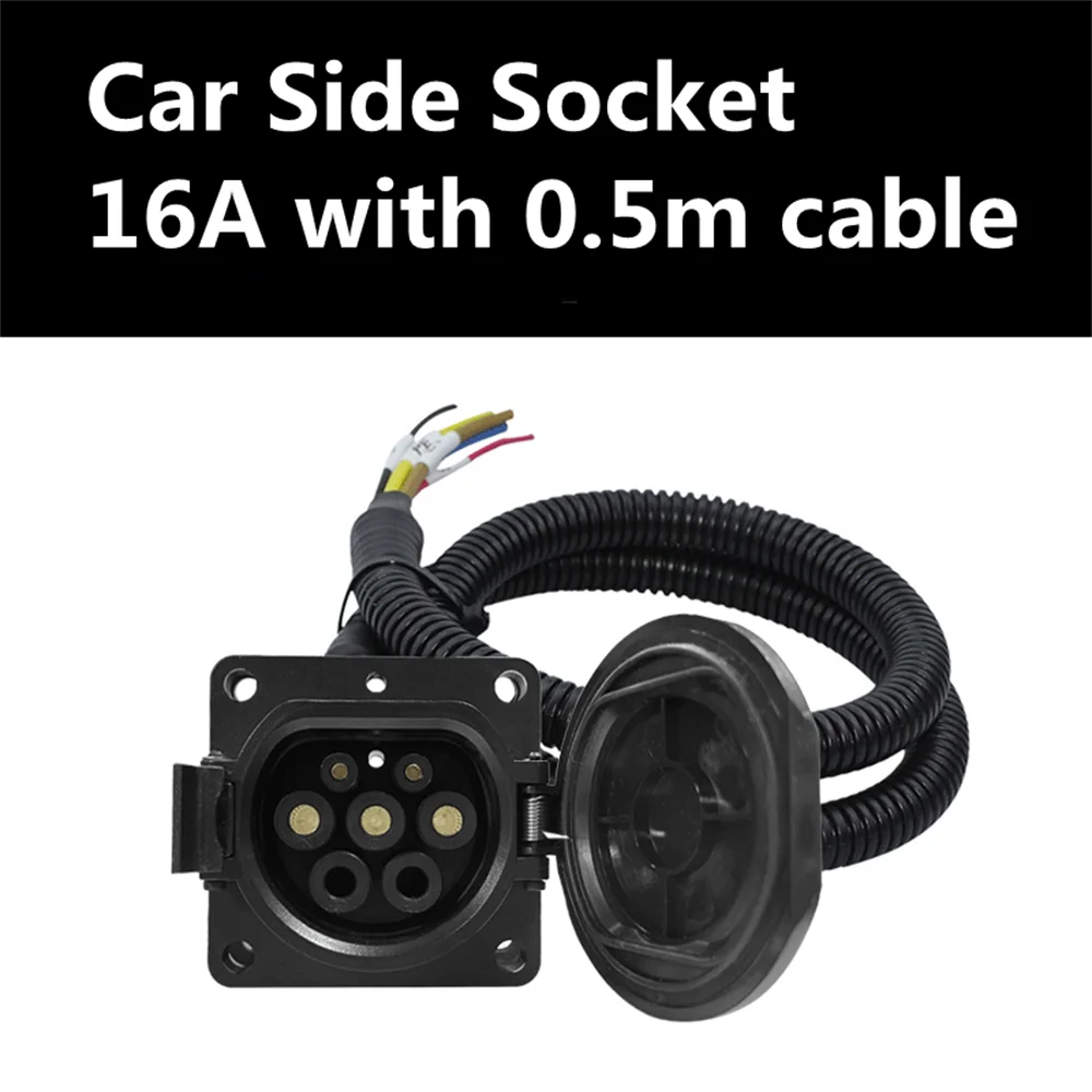 Caricabatteria rapido per auto elettrica GBT AC 220V 16A 32A presa di ricarica EV presa di ingresso cina GB/T con cavo da 0.5 metri