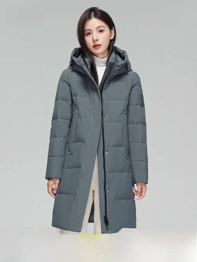 

Snow Flng Spring 2026 Women's Mom Sle Mid-Length down Jaet Faionable Trendy Warm Outdoor Polyester Fiber Long Sve ...