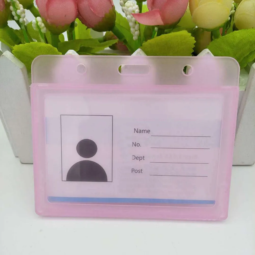 

10Pcs Premium Waterproof Id Holder Set for Name Badge Id Card Lanyard Use Office School Events Safety Eco Friendly Dull Polished