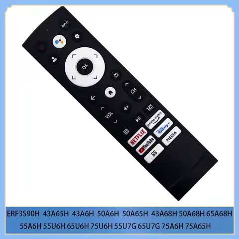 ERF3S90H remote control compatible with Hisense TV 43A65H 43A6H 43A68H 55U6H 55U7G 75A6H no voice