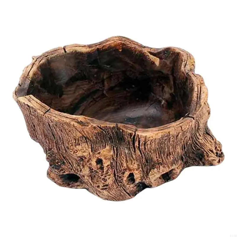 F19B Decorative Cement Flower Pots with Natural Tree Root Aesthetic for Bonsais and Enthusiasts Indoor Outdoor Use