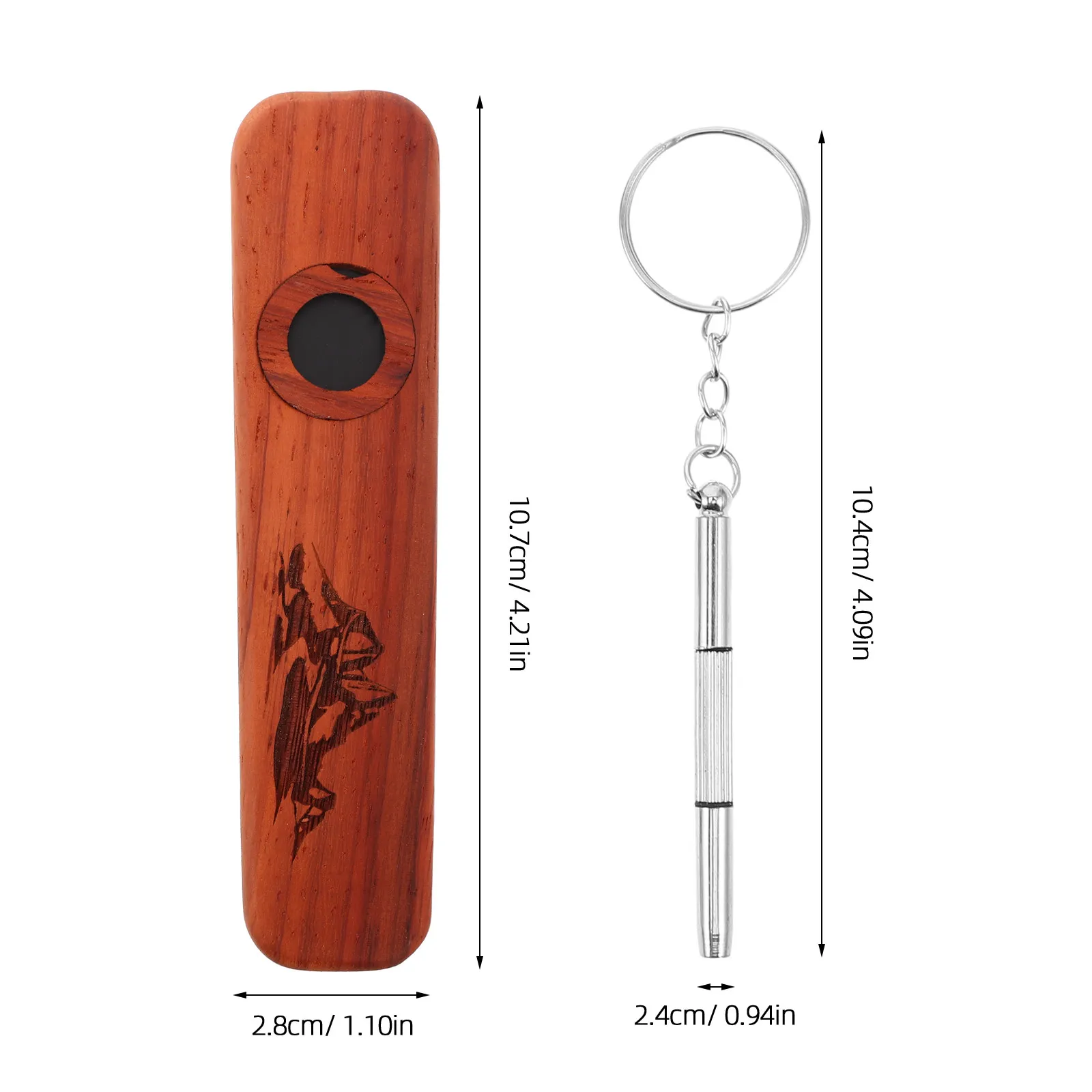 1Set Wooden Kazoo Natural Rosewood Portable Music Instrument Easy Play Beginner Travel Classroom Ukulele Guitar Accompaniment