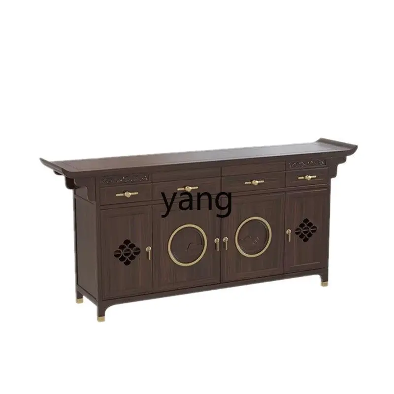 

LH new Chinese-style entrance cabinet Chinese-style solid wood simple table supply plan light luxury home zen table