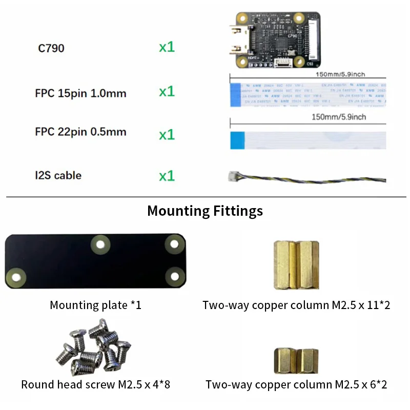 C790 1080P 60Hz HDMI-kompatibler IN-zu-CSI-2-Adapter & I2S BliKVM RPI KVM 'KVM over IP'-Board unterstützt Audio-Backpower-Mitigation