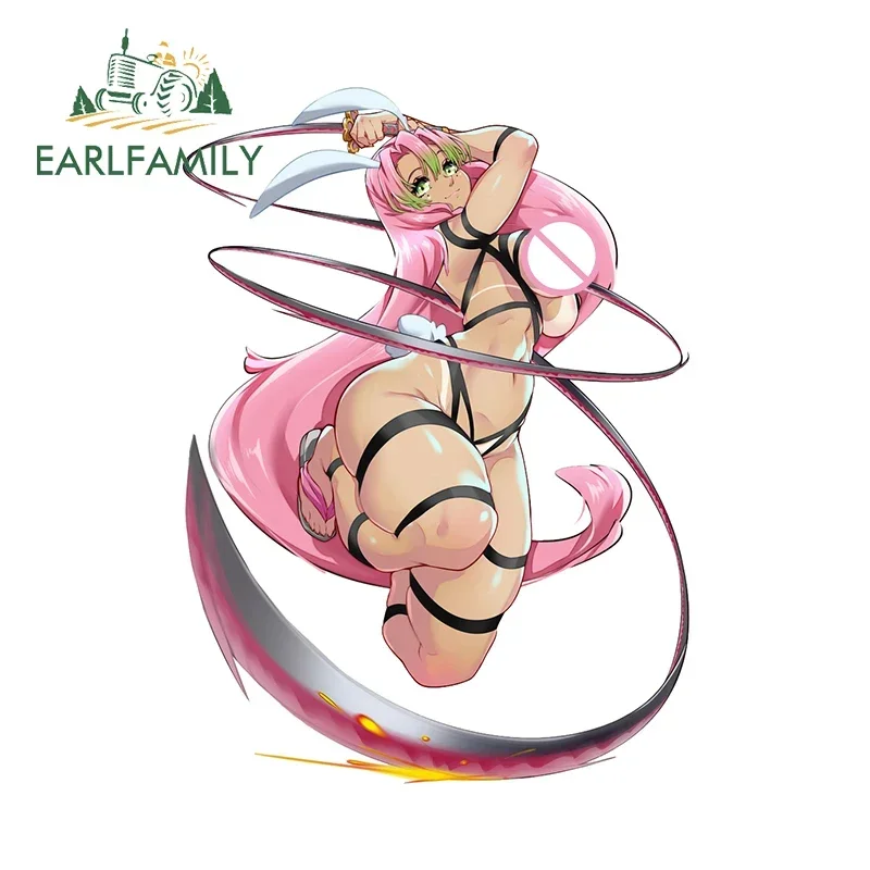 

EARLFAMILY 13cm × 9.4cm Sexy Mitsuri Anime Car Stickers Fashionable Dressed and Undressed Girl Graffiti Decals Nice Car Goods