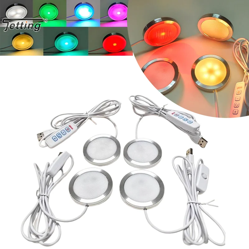 Aluminum Alloy USB Light Circular Wltra-thin Lamp 5V 3D Printer Accessories Led Light Parts DIY Model Warm White/Multicoour