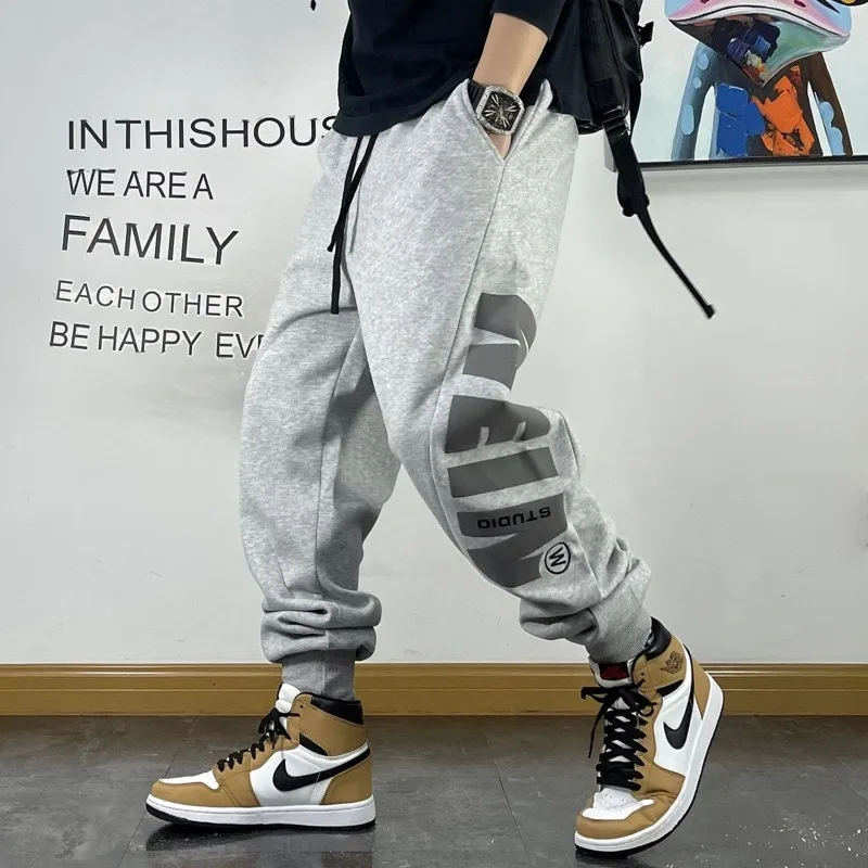 2026 Autumn New Y2k Hip Hop Wide Leg Pants for Men Japan Korean Fashion Streetwear Men's Casual Trousers Joggers Sweatpants