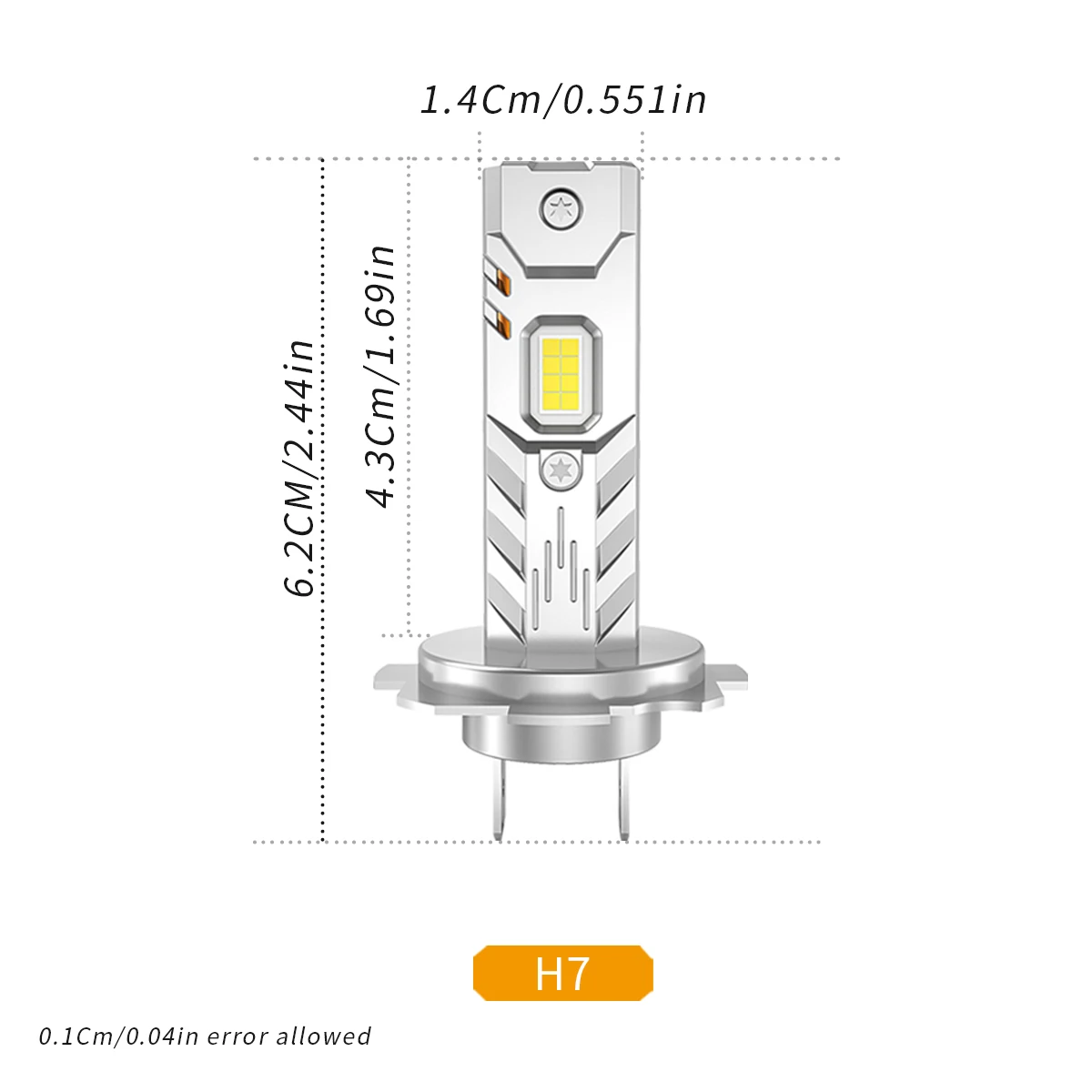 Leistungsstarkes Plug-and-Play, 1:1-Halogengröße auf LED-Scheinwerferlampen, Autolichter, H4, H7, H11, H8, H9, 9005, HB3, 9006, HB4, 6000 K, 12 V, für Autos