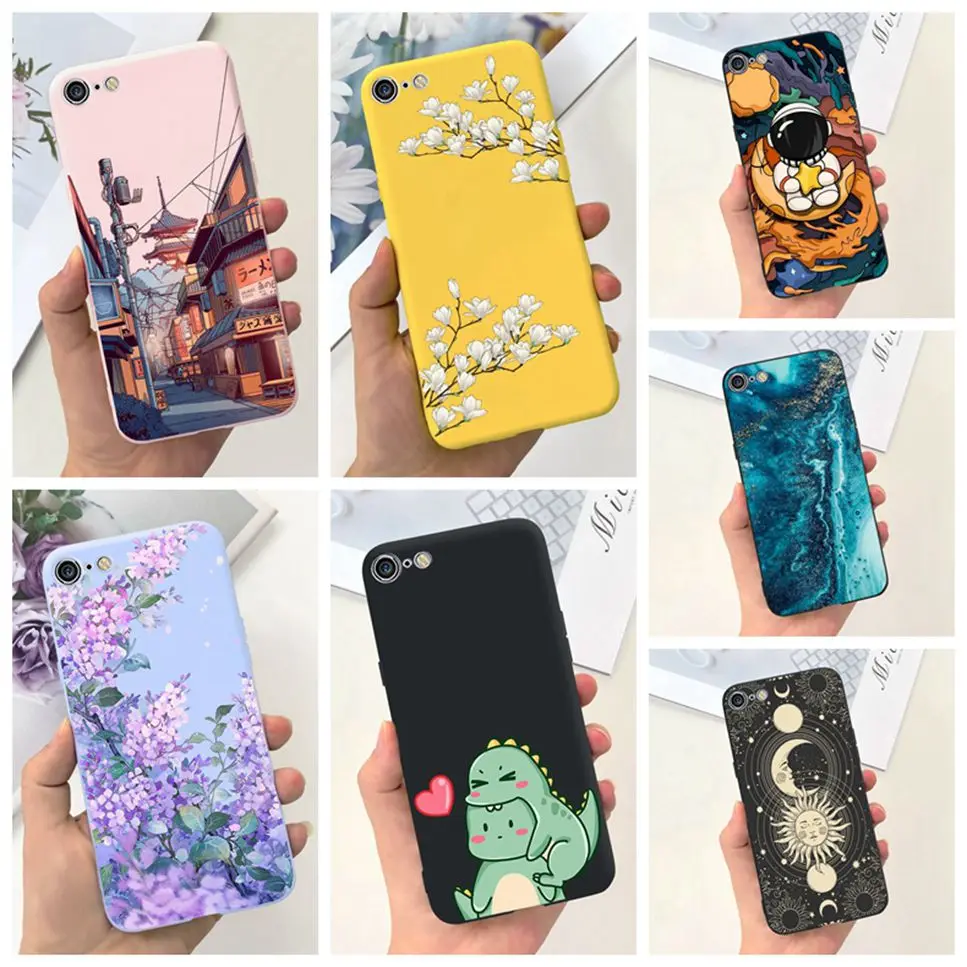 For iPhone 7 8 SE 2020 Cartoon Astronaut Case For iPhone7 8 SE2020 se2020 A2275 A2296 A2298 Soft Silicon Shockproof Back Cover