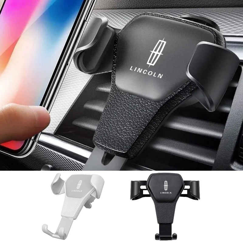 Gravity Car Mobile Phone Holder Air Outlet Fixed Frame GPS Smartphone Holder Stand For Lincoln MKZ MKX Aviator Auto Accessories